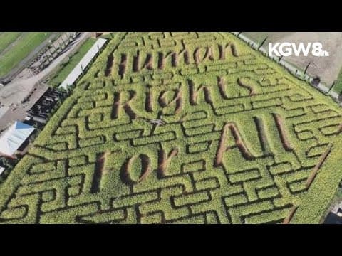 Bella Organic Farm unveils 'Human Rights For All' corn maze
