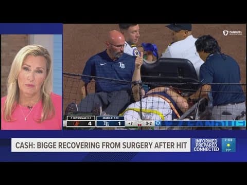 Rays pitcher Hunter Bigge recovering after being hit by foul ball, undergoing surgery for fractures