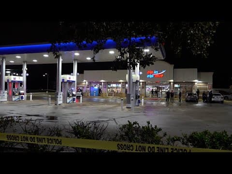 HPD gives update after bystander shoots robbery suspect outside north Houston gas station