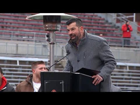 Head coach Ryan Day speaks at championship celebration: 'Today we say thank you'