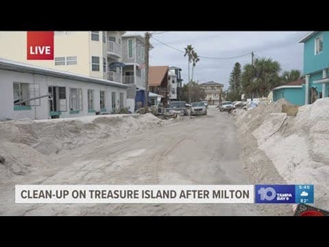 Treasure Island starts to clean debris, sand after back-to-back hurricanes