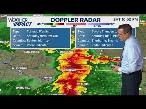 Weather Impact Alert Saturday night into Sunday morning, Severe Thunderstorm Warning declared