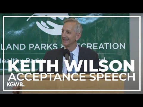 Keith Wilson gives acceptance speech in Portland mayoral race