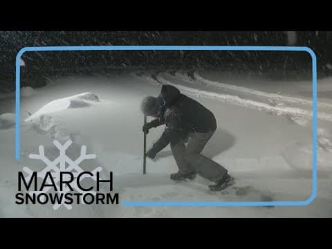 Snow piling up in Colorado's foothills