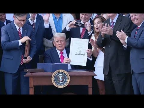 Trump signs $4.5 trillion tax bill, celebrates Fourth of July with B-2 flyover
