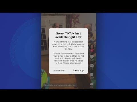 TikTok shuts down in US as ban takes effect