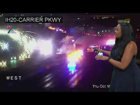 Traffic Alert: Vehicle fire closes nearly all lanes of Interstate 20 in Grand Prairie