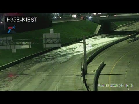 Ice shuts down I-35E northbound heading into Dallas