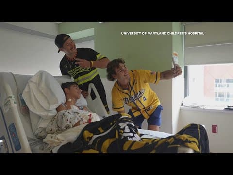 Savannah Bananas players visit patients at Baltimore children's hospital