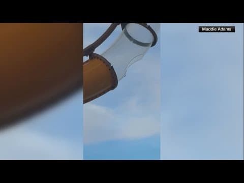 Water slide acrylic glass breaks while cruise ship guest was going down the slide