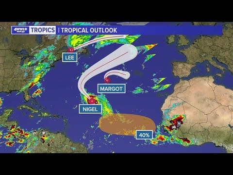 Sunday afternoon Tropical update: Latest on Nigel, Margot and Lee as the 2023 hurricane season conti
