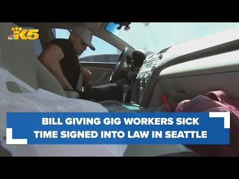 Bill giving gig workers paid sick time signed into law in Seattle