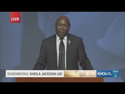 Civil rights attorney Ben Crump speaks on Rep. Sheila Jackson Lee's Houston pride