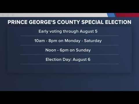Vote now for special election in Prince George's Co.