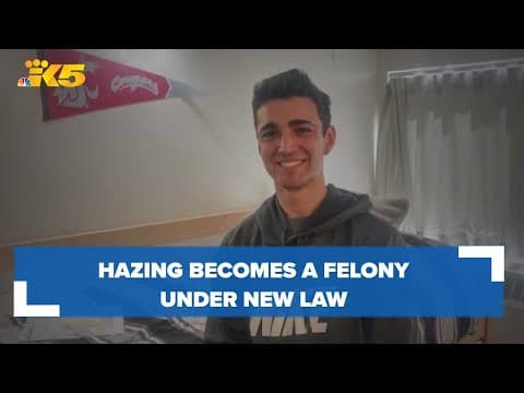 Washington is 15th state to make hazing a felony under new law