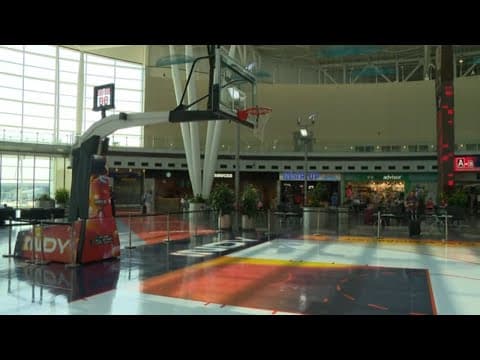 Indianapolis International Airport unveils replica court ahead of WNBA All-Star Game