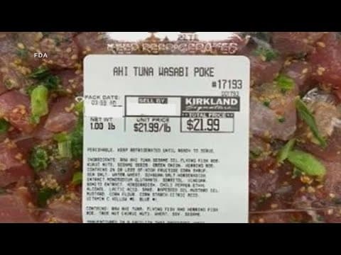 Kirkland Ahi Tuna Wasabi poke recalled
