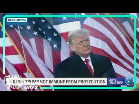 Trump is not immune from prosecution in his 2020 election interference case