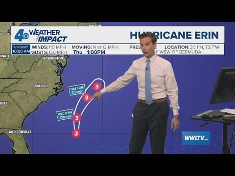 Tropical Weather Impact: Hurricane Erin to become Cat 3, two spots to watch in the tropics