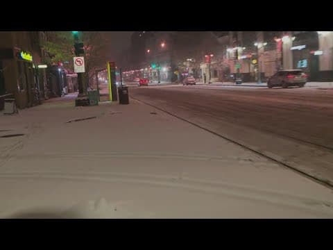 Snowy conditions in DC as snow impacts the area for the second time within the week