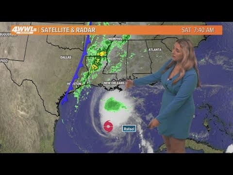 Saturday 7am Tropical Update: Rafael weakens in Gulf of Mexico this weekend