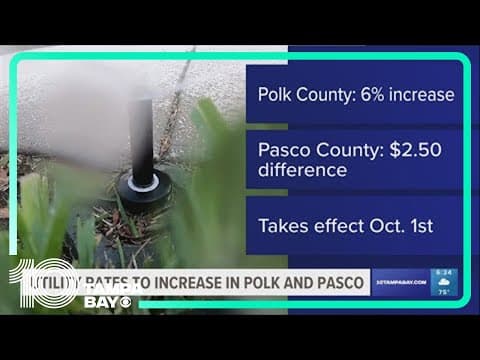 Higher bill: Utility rates in Polk and Pasco counties to increase next month