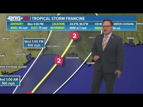 Team Coverage: Tracking Tropical Storm Francine, possible impact to New Orleans area