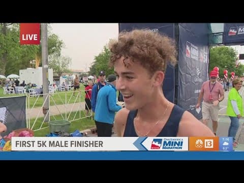 Caleb Webb won the Delta Dental 5K at the 2024 500 Festival Mini-Marathon