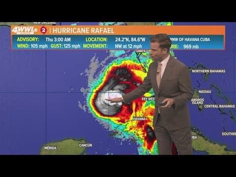 Thursday 5 AM Tropical Update: Rafael remains a hurricane in the southern Gulf
