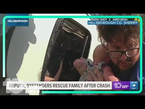 Hillsborough sergeant, good Samaritans rescue 5 kids and their mom from overturned car