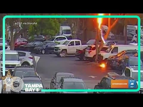 Lightning strike caught on camera in Ft. Myers