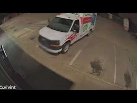 Footage shows U-Haul truck plowing into Garland gun store