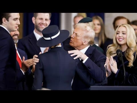 WATCH: Trump attempts to kiss Melania as he enters swearing-in ceremony on Inauguration Day