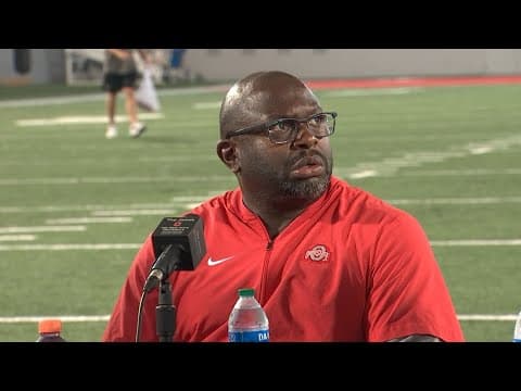 Running Backs Coach Tony Alford interview | Ohio State fall camp