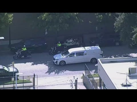 Procession in Fort Worth for officer hit and killed while working a crash