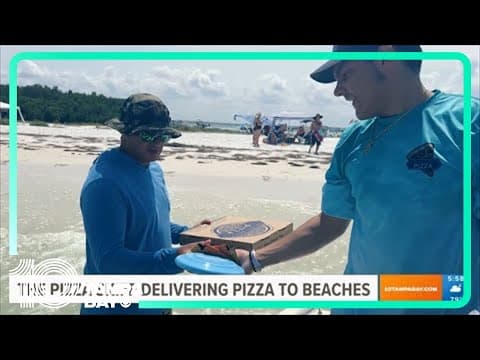 New delivery service called 'Pizza Skiff' hands out orders on beaches, boats