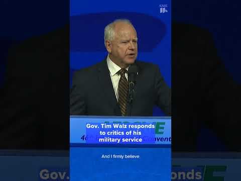 MN Gov. and Democratic VP candidate Tim Walz responds to critics of his military service