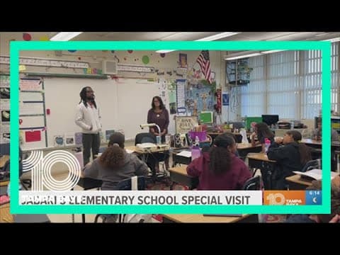 Jabari inspires students at Town & Country Elementary School