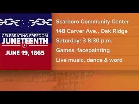 Juneteeth celebration in Oak Ridge on Saturday