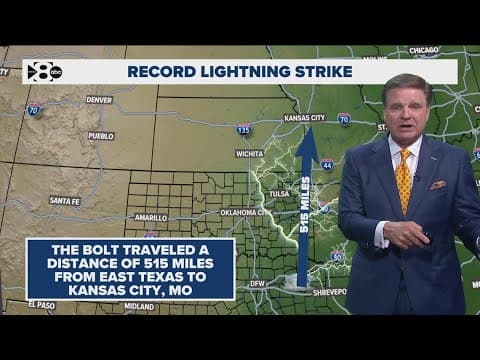 Lightning strike from Texas breaks world record