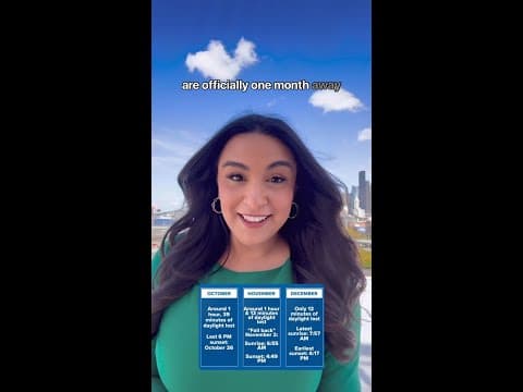 Daylight Saving Time ends in 1 month