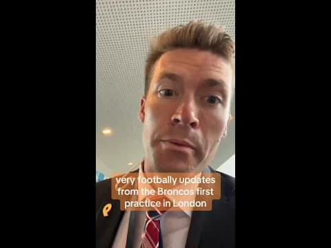 What happened at Broncos practice in London today? Scotty Gange shares the biggest updates.