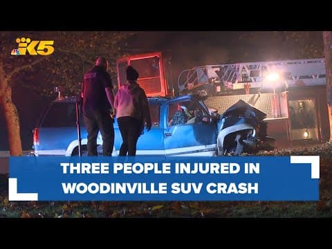 BREAKING: Three people injured in SUV crash in Woodinville