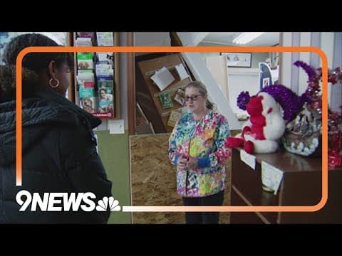 Denver animal hospital dealing with damages after pickup truck crashed into building