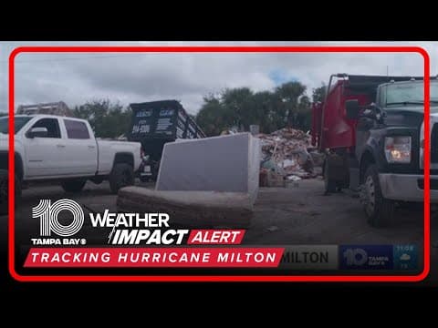 Crews collecting debris around Tampa Bay ahead of Hurricane Milton