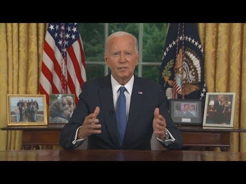 Biden addresses the nation in first appearance since dropping out