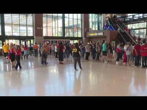 Fans watch WNBA draft at Gainbridge