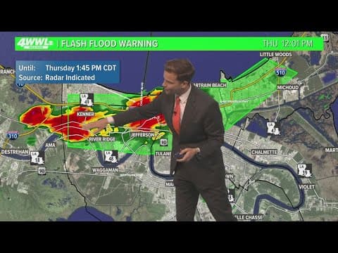 Flash Flood Warning for New Orleans Metro area until 1:45 PM