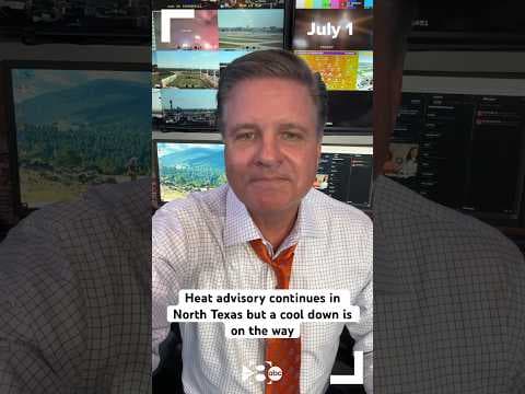 A heat advisory continues in North Texas but a cool down is on the way.