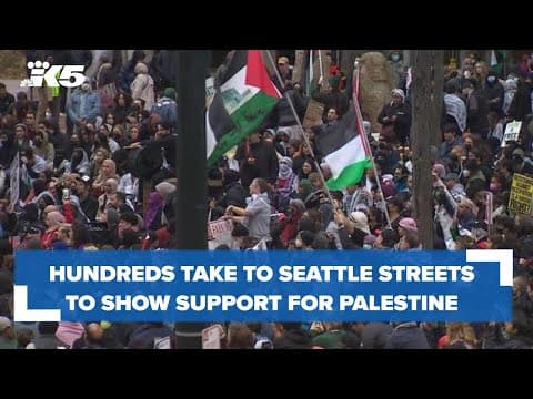 Hundreds show out in Seattle streets to support Palestine